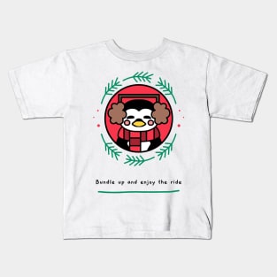 Bundle up and enjoy the ride Kids T-Shirt